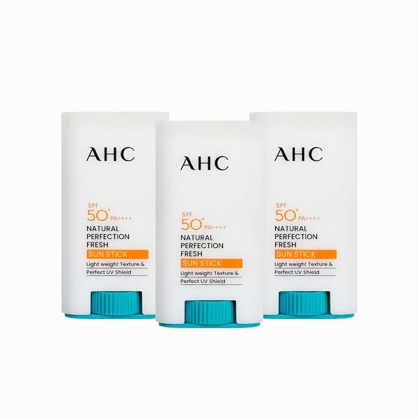 AHC 내추럴 퍼펙션 프레쉬 선스틱 17g (SPF50+) 3개