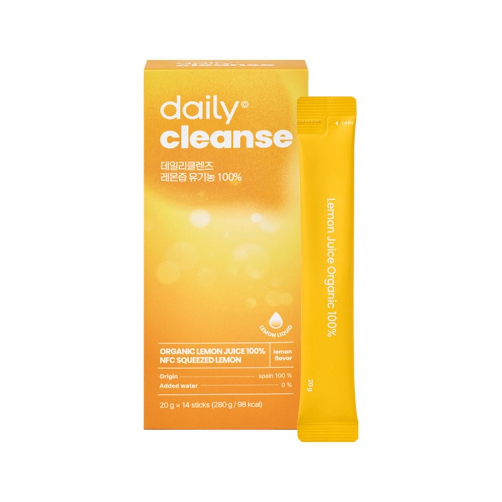 네추럴라이즈 (현대Hmall) 데일리 클렌즈 레몬즙 유기농 100% 1박스(총14포) / NFC착즙 레몬수