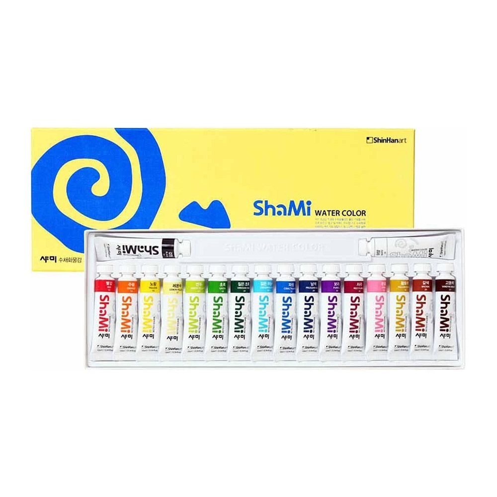 [온누리상품] 신한 샤미 수채화물감 18색 10ml