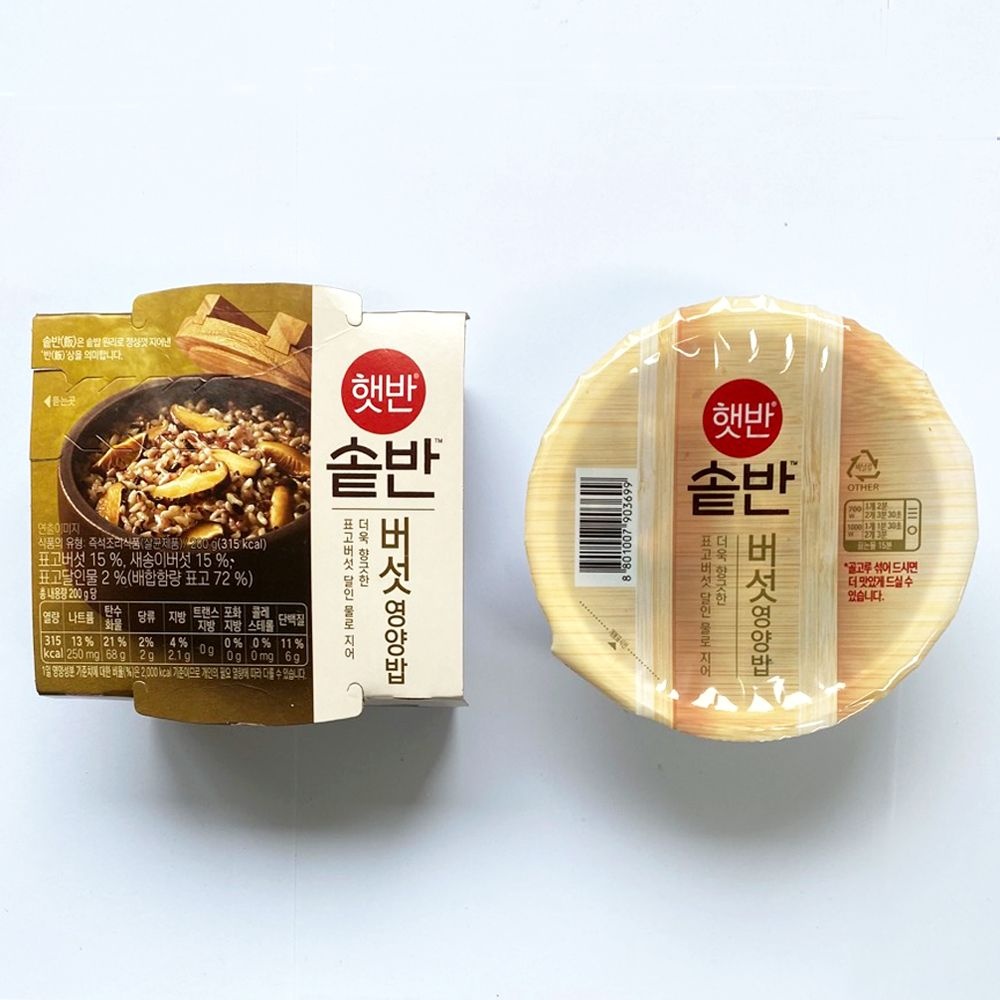 햇반 CJ 햇반 솥반 버섯영양밥 200g x 12개 솥밥