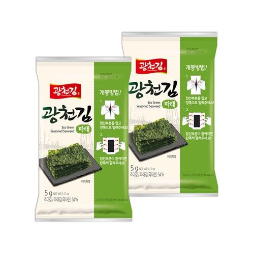 [원조광천김]에코 파래도시락김5g 40봉