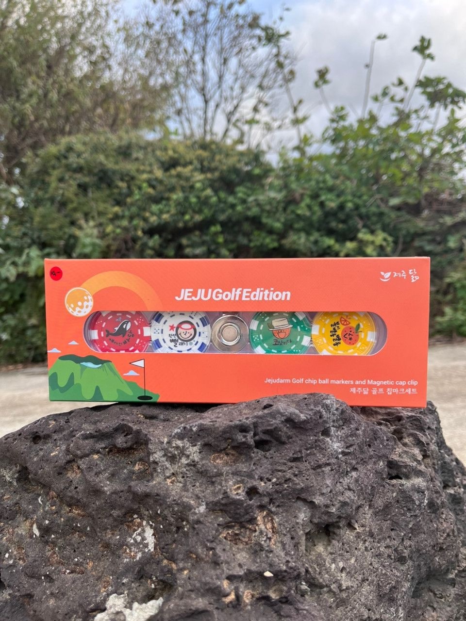 제주 골프 볼마커 4p 세트 카지노칩 볼마크 칩마크 자석마크 모자클립