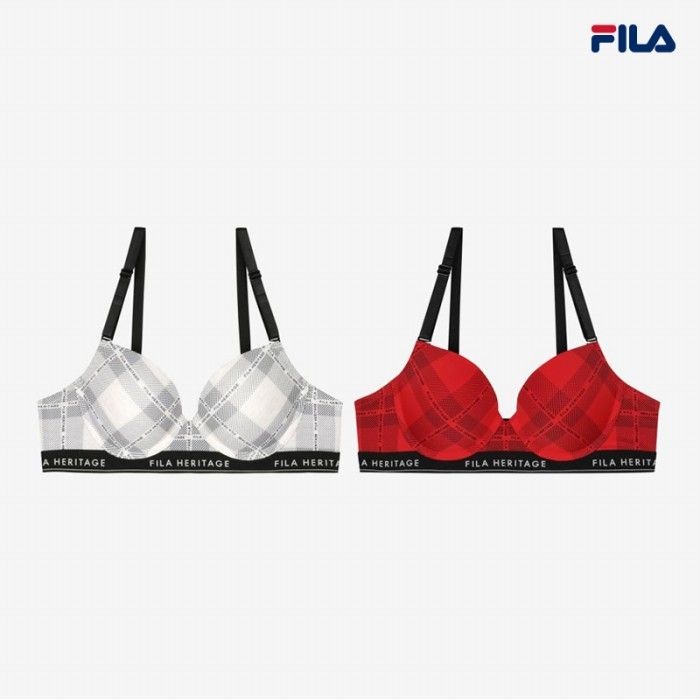 [휠라] 아웃핏 홀리데이 체크나염 브라 2종 택 (FI4BAG1443F_2SKU)