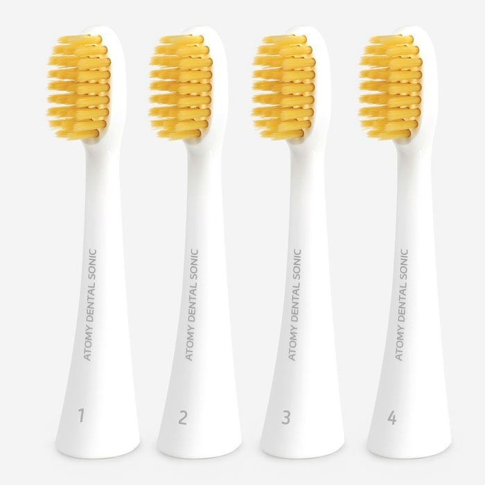 애터미 덴탈소닉 교체형 칫솔모 4개입 칫솔머리 균일 가공 미세모