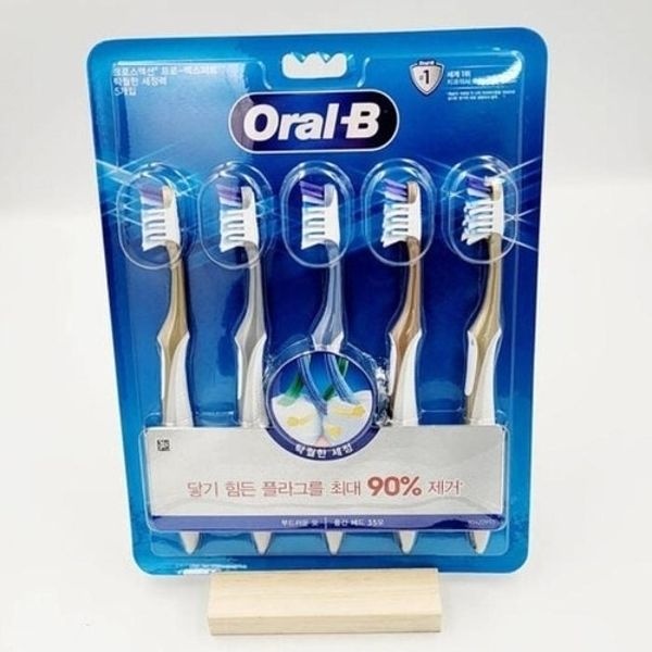 [아우트]OralB 프라그제거 파워팁 칫솔 크로스액션 5개입