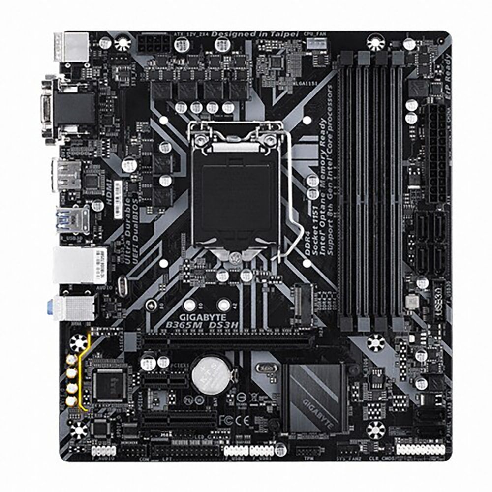 GIGABYTE 기가바이트 GIGABYTE B365M DS3H 듀러블에디션 M-ATX 1151v2 소켓 백패널 포함