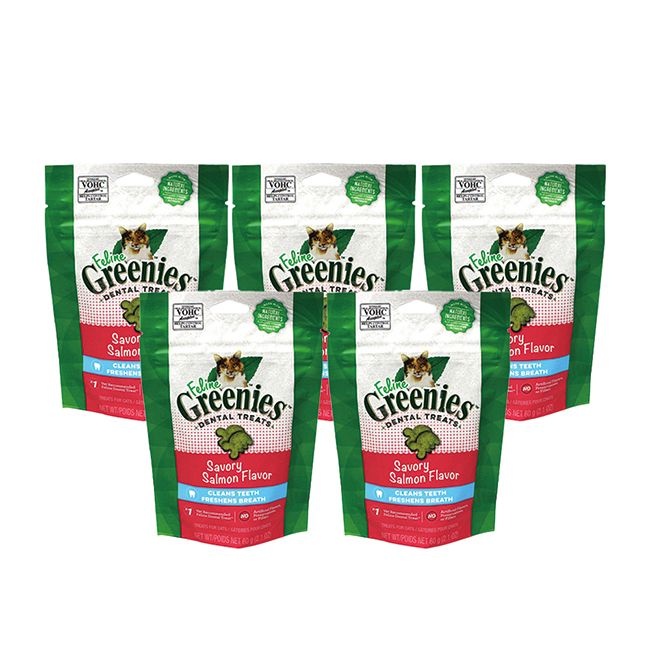 그리니즈 고양이간식 필라인 연어 60G 5팩 / 덴탈케어