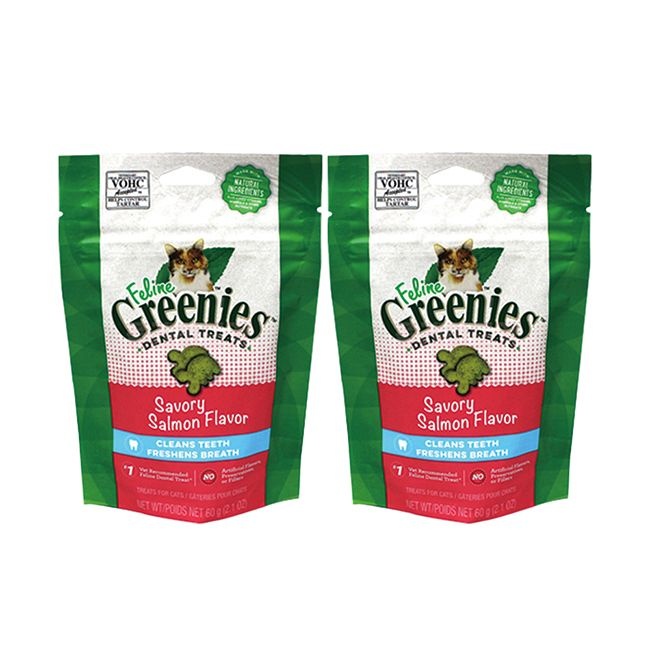 그리니즈 고양이간식 필라인 연어 60G 2팩 / 덴탈케어