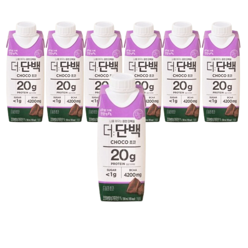 빙그레 더단백 250ml 18팩 더 단백 초코 (250ml 18개 초코)