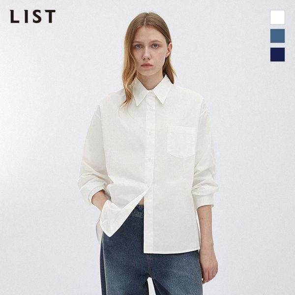 리스트 루즈핏 코튼 포켓 셔츠_TWWSTO80030