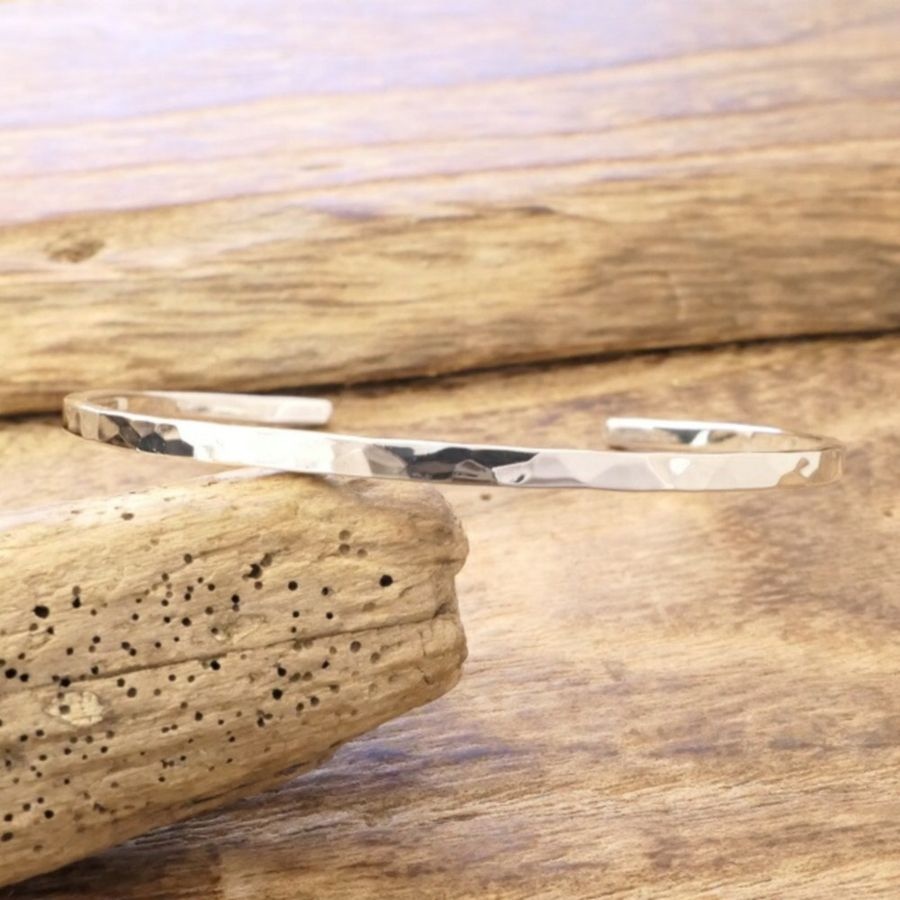 노스웍스 빈티지 주얼리 플랫 타타카시 실버 코인 뱅글 팔찌 W-301