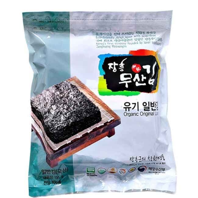 장흥무산김 착한김 마른 유기 일반김 100매 x 1봉 /25년햇김