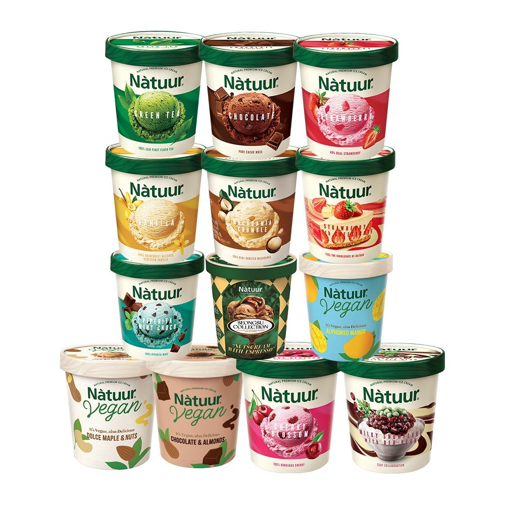 나뚜루 파인트 13종 5개 골라담기 녹차/바닐라/초코/마카다미아/스트로베리 등