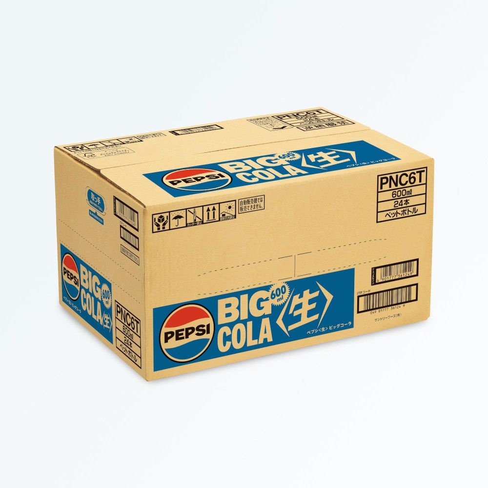 [해외] Pepsi Nama Cola Big 일본 펩시 나마 코라 생 콜라 빅 탄산 음료 600ml 24개