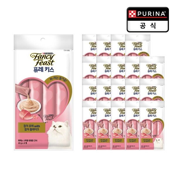 퓨리나 [퓨리나] 팬시피스트 퓨레키스 참치 퓨레 참치 플레이크 10g x 4개입 x 20개