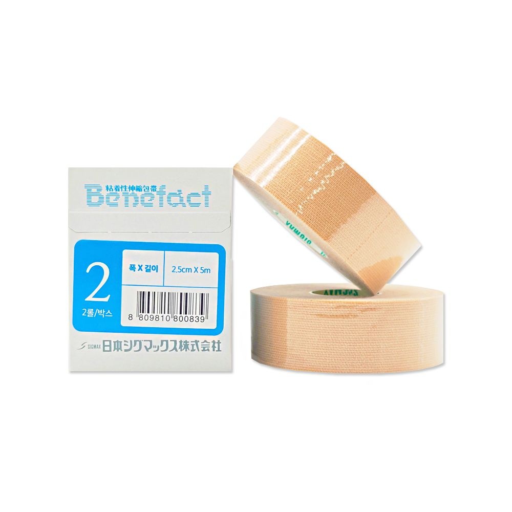 시그맥스 시그맥스 베네펙트 스포츠테이핑 2호 2.5cm X 5m 1개(2롤) 리프팅테이프