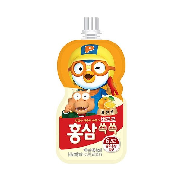 뽀로로 홍삼쏙쏙 오렌지 100ml 40개