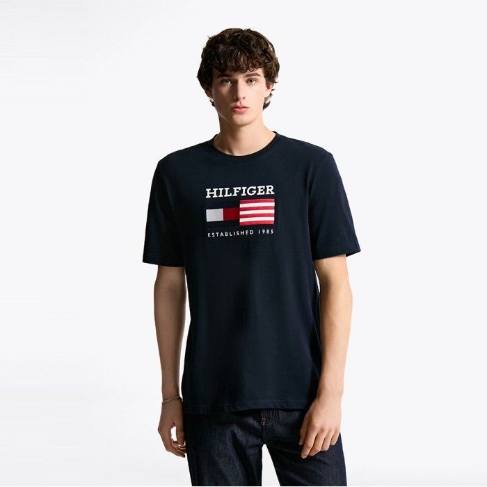 타미힐피거 [정상가:109,000원] 아메리카 플래그 박스 티셔츠T12F6TPO013MT1DW5