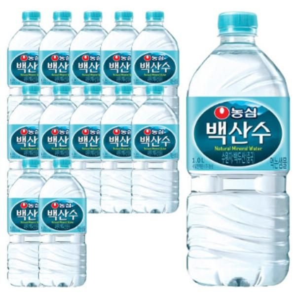 백산수 무라벨 (1LX12) | 농심 | 생수 수액 고로쇠 물 굿즈제작 정기구독