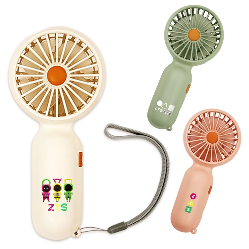 ZTS-F100 스트랩 방식 미니 5단 선풍기 핸디형 저소음 고효율 저발열 BLDC 모터 5단계 조절 손목 고리