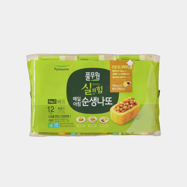 풀무원 순생나또 12입 594g 1개 반찬용 아침대용 다이어트용 간편조리 간편식