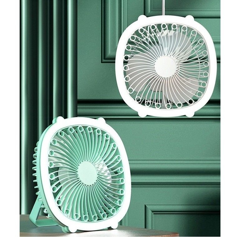 시원한바람 강력한바람 무선 휴대용 핸디 탁상용 카라비너 LED C타입충전 내구성좋은 미니선풍기