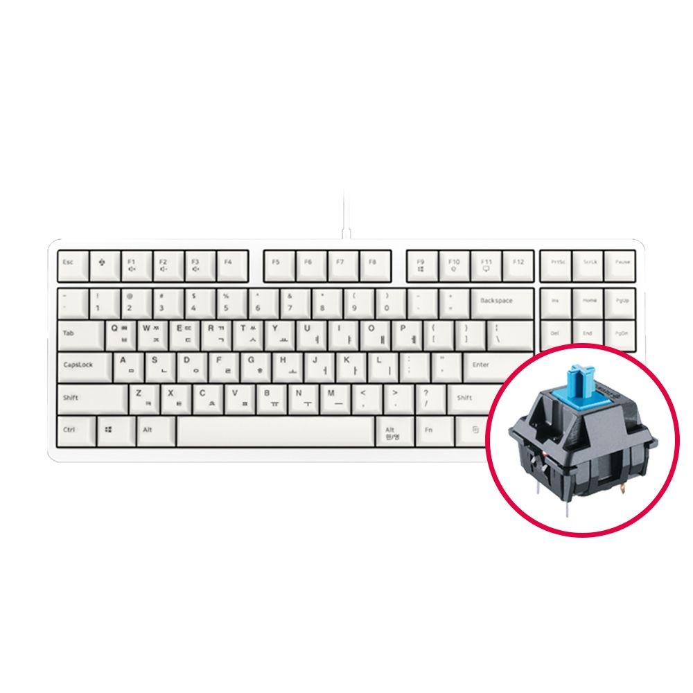 체리키보드 체리 G80-3000S TKL 기계식 키보드 화이트 청축