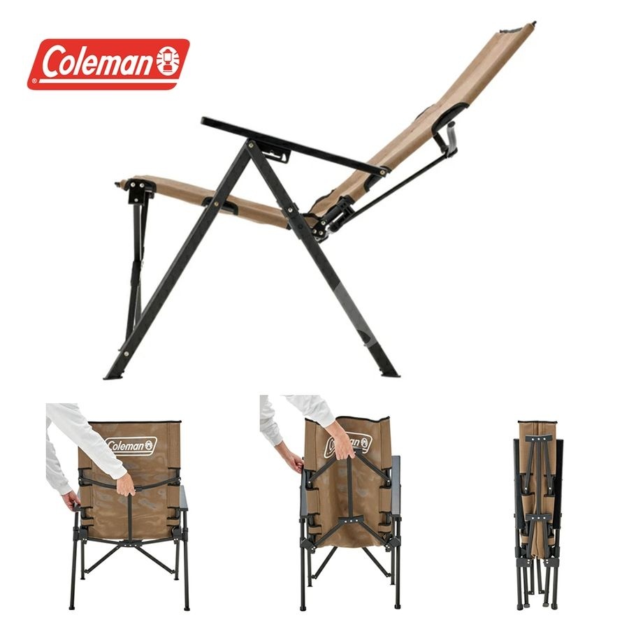 [해외] 콜맨 Coleman 레이체어 메쉬 캠핑의자 베이지 리클라이닝