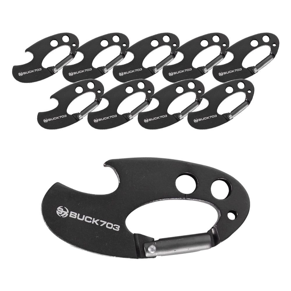 벅703 BUCK703 고강도 알루미늄 스토퍼 겸용 카라비너 10P 캠핑용품 타프 텐트 차박 스트링 스토퍼 등산 키링