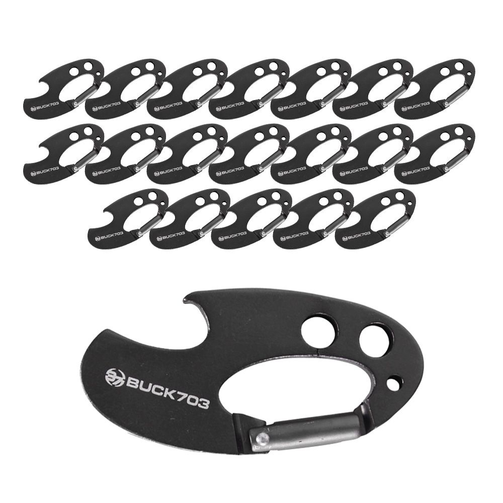 벅703 BUCK703 고강도 알루미늄 스토퍼 겸용 카라비너 20P 캠핑용품 타프 텐트 차박 스트링 스토퍼 등산 키링