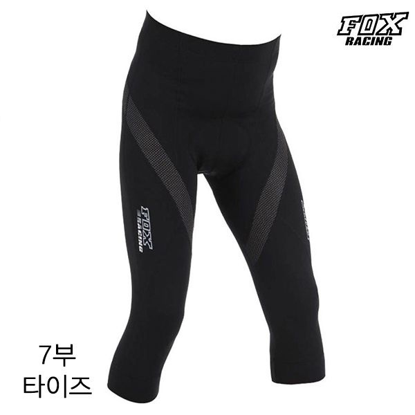 [오늘출발] 폭스레이싱 7부타이즈 FRSPT-129 블랙 자전거의류 라이딩 반바지 엉덩이패드 레깅스