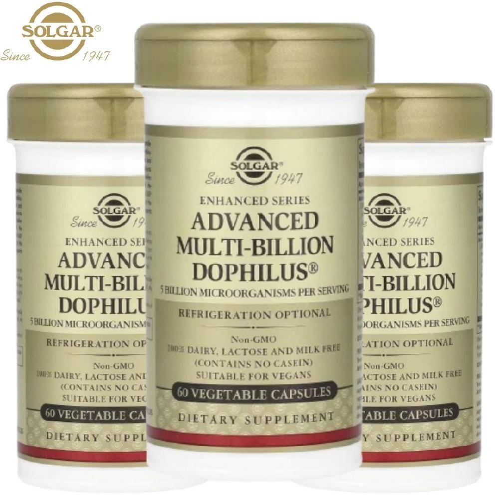 [해외] 솔가 유산균 어드밴스 멀티빌리언 도필러스 프로바이오틱스 락토바실러스 람노서스 60캡슐 3개