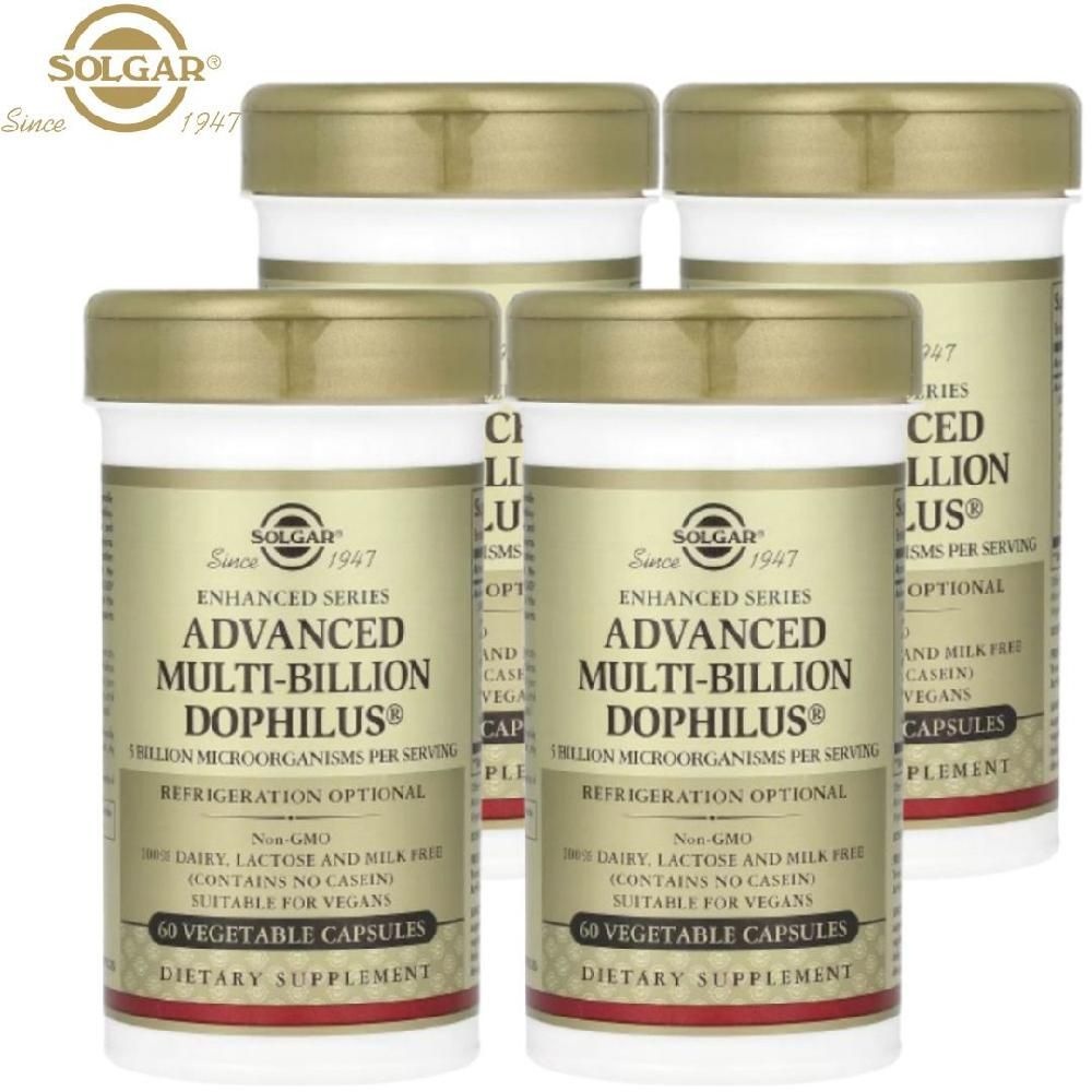 [해외] 솔가 유산균 어드밴스 멀티빌리언 도필러스 프로바이오틱스 락토바실러스 람노서스 60캡슐 4개