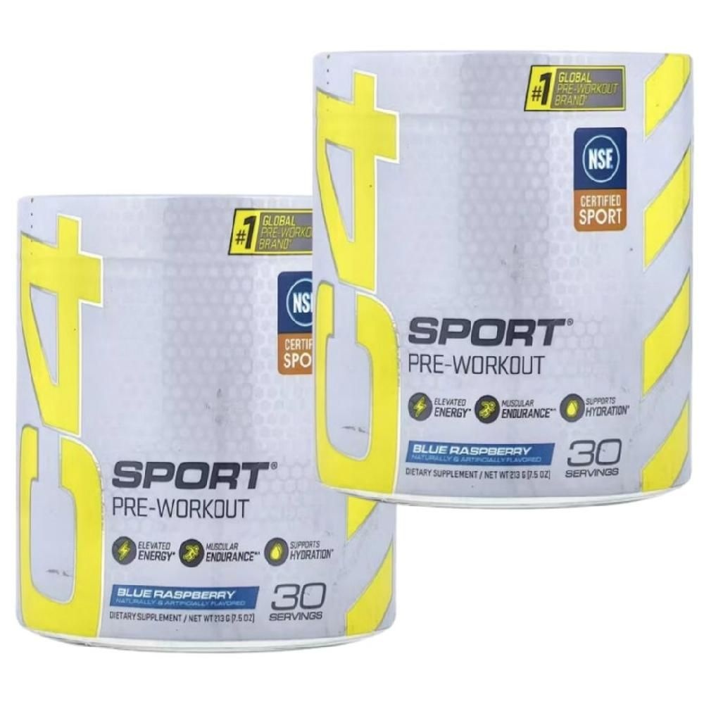 [해외] C4 스포츠 프리워크아웃 운동전 부스터 크레아틴 베타알라닌 아르기닌 블루라즈베리 213g 2개