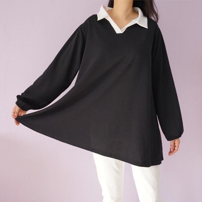 [빅걸스토리]배색카라훌티/CO