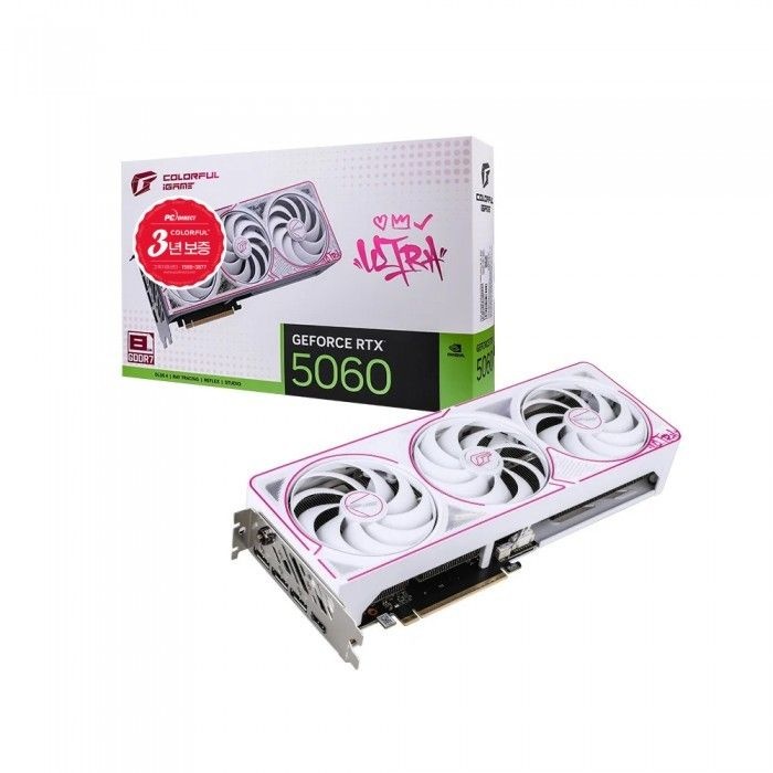 COLORFUL 지포스 RTX 5060 ULTRA OC White D7 8GB 피씨디렉트