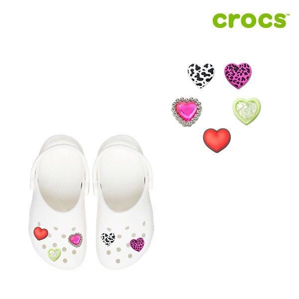크록스 [패션플러스][크록스]하트 장식 지비츠 5개 세트 10014114