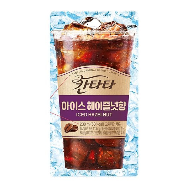 칸타타 아이스 헤이즐넛향 230ml 30개