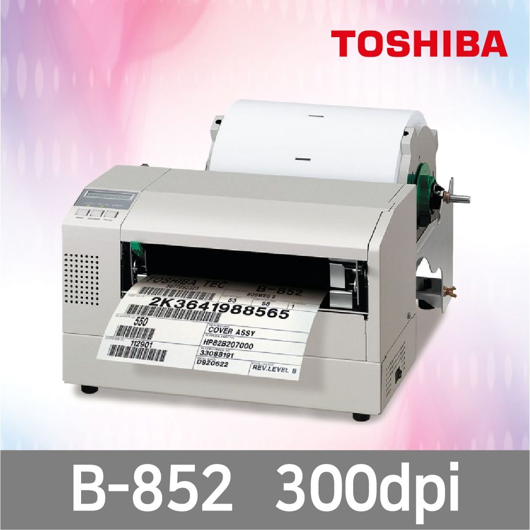 도시바 B-852-TS22 300dpi 8.5 산업용 바코드 프린터