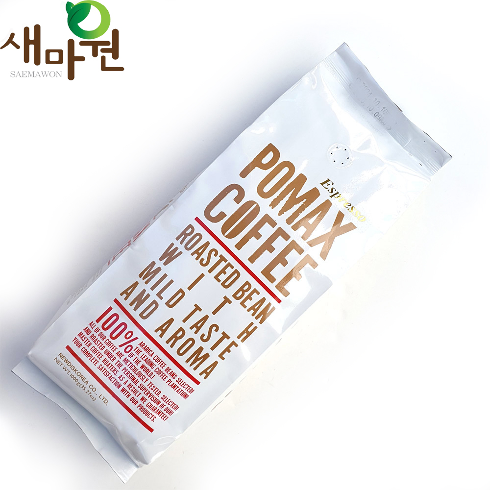 뉴디스코리아 새마원 포맥스 원두커피(로스팅) 홀빈원두 1kg