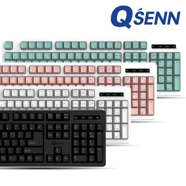 QSENN 큐센 QSENN SEM-DT45 Plus Wireless 멤브레인 무선 키보드 키스킨포함