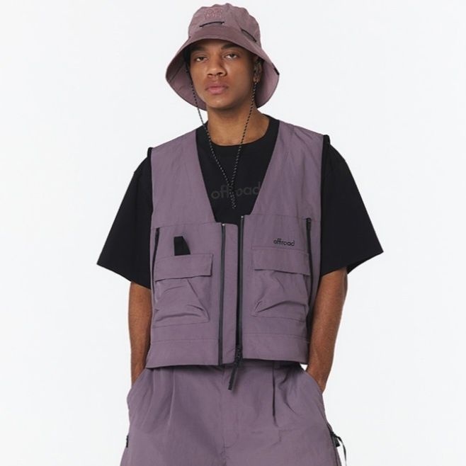 [롯데백화점] 오프로드 유니 V넥 셋업 베스트 (인디 퍼플)_5LG1414 LE1219075628