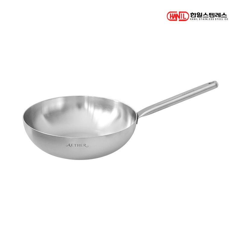 한일스텐레스 한일STS 에테르 무연마제 IH 인덕션 통5중 304 스텐 궁중팬 28cm