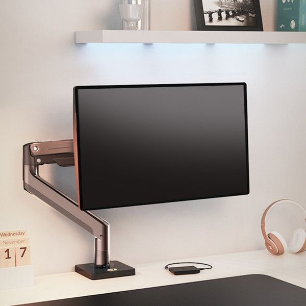 NB G45 고중량 싱글 모니터암 거치대 스탠드 최대 15kg 101cm(40형) 가스실린더 장력조절