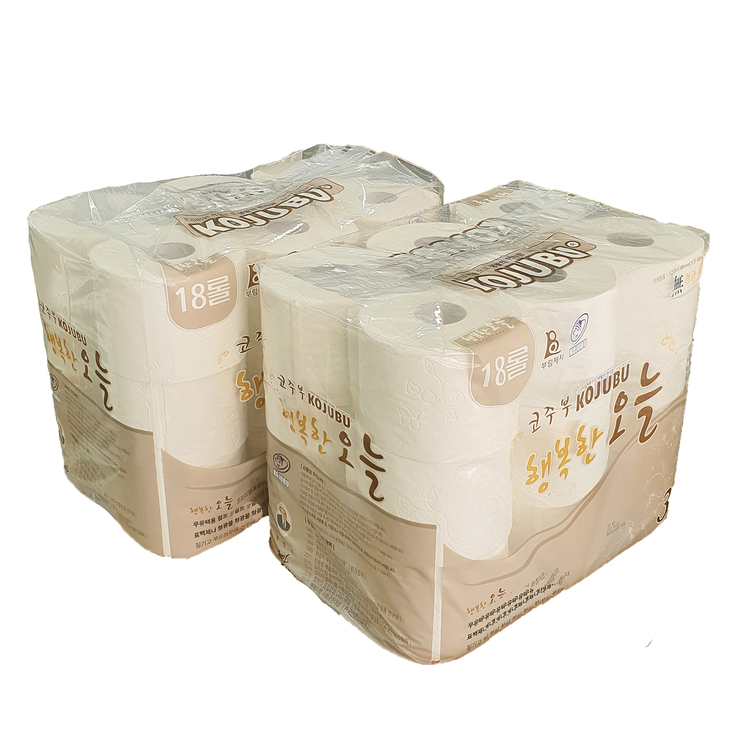 자체제작 코주부12분의1그루 3겹휴지 40m 36롤 부림제지