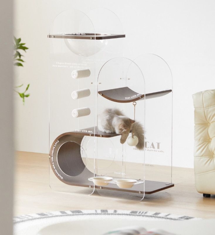 [해외] JCAT 클라우드 인스타 중고풍 디자인 감각 고급 고양이 타워 고양이 집 우주선 고양이 일체형 애완동물 고양이 스
