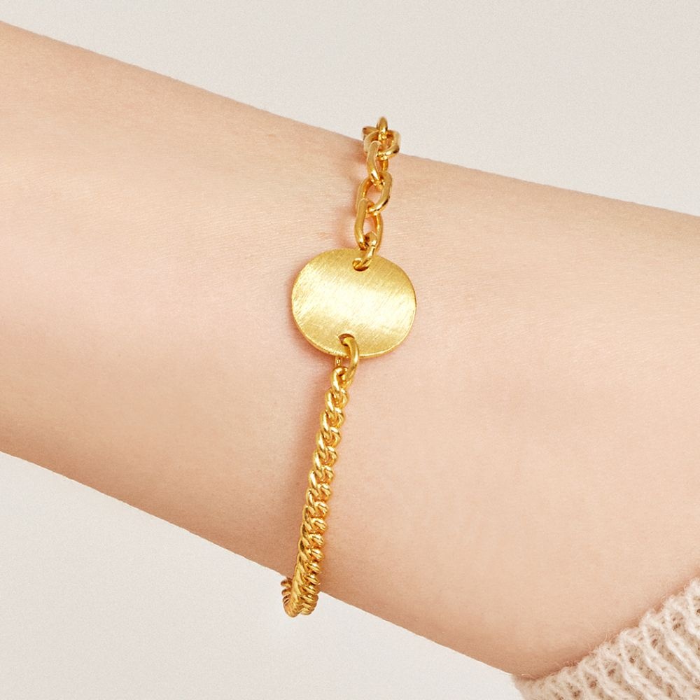 펠리체골드] 24K 순금 볼륨 코인 팔찌 11.25g+18K 잠금