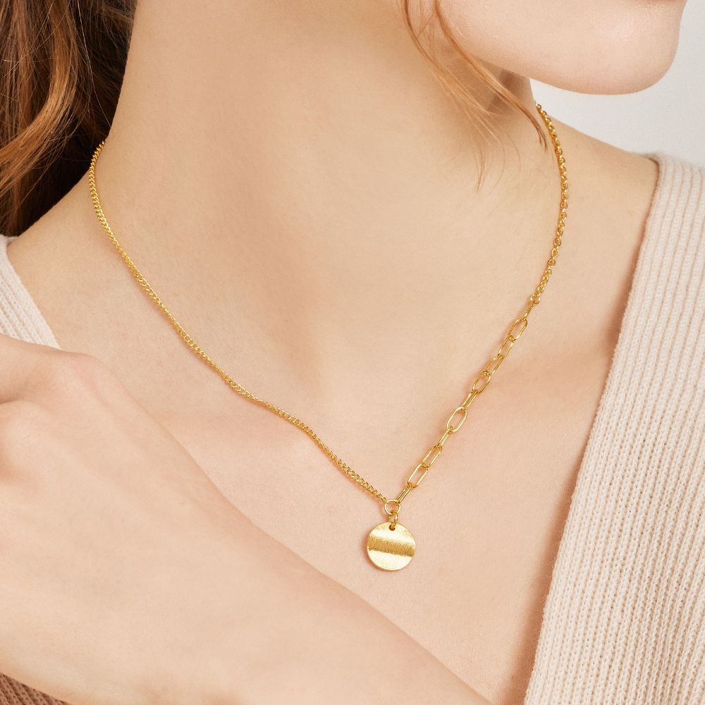 펠리체골드] 24K 순금 볼륨 코인 목걸이 11.25g+18K 잠금