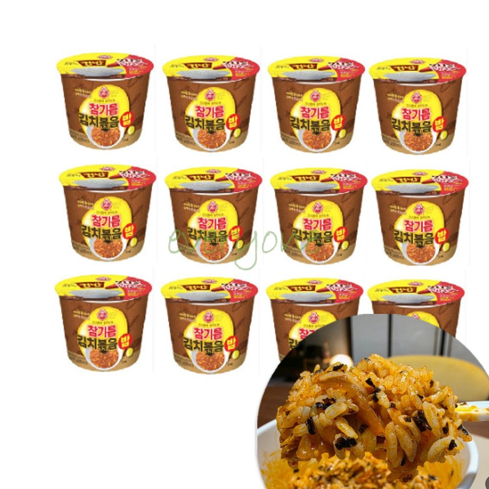 보보스컴퍼니 협력사 오뚜기 참기름 김치볶음밥 259g x12개 즉석밥 컵밥 레시피