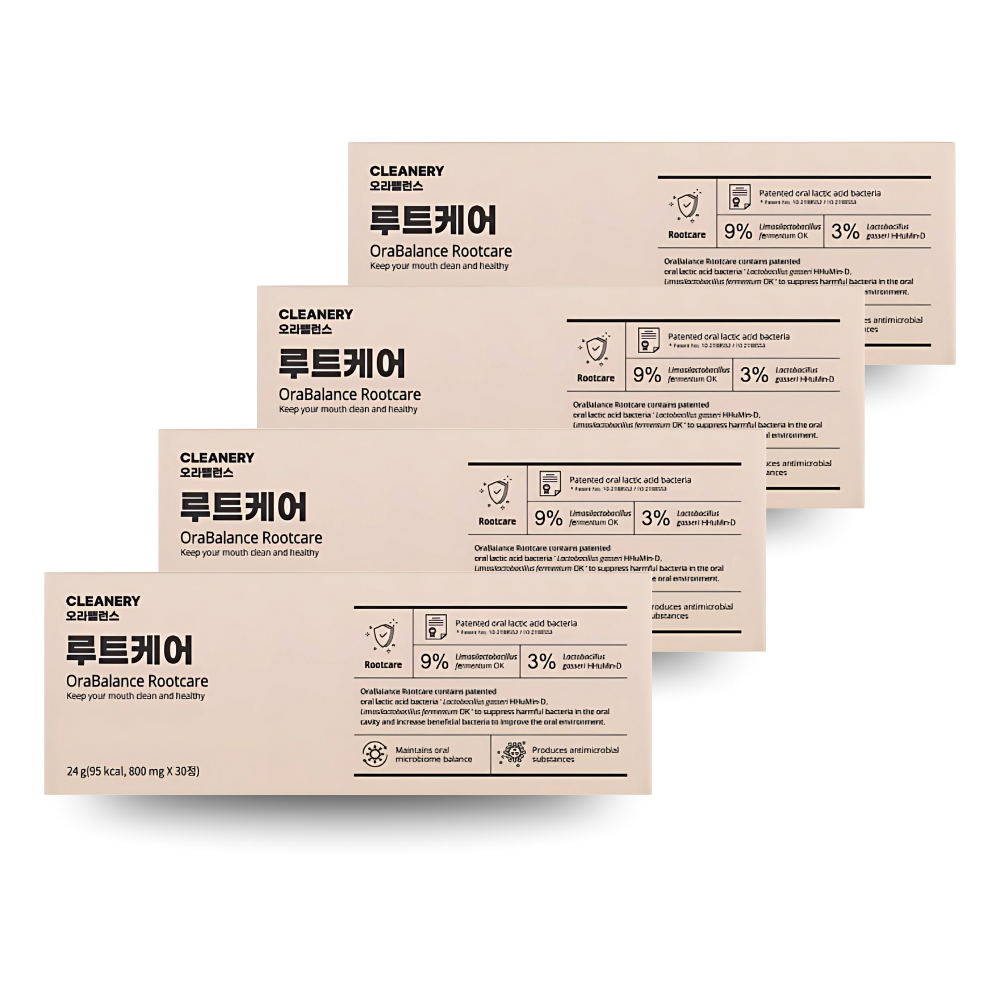 (주)비피도 오라밸런스 덴탈케어 루트케어 4박스 120정 입속건강 구강 유산균 자일리톨